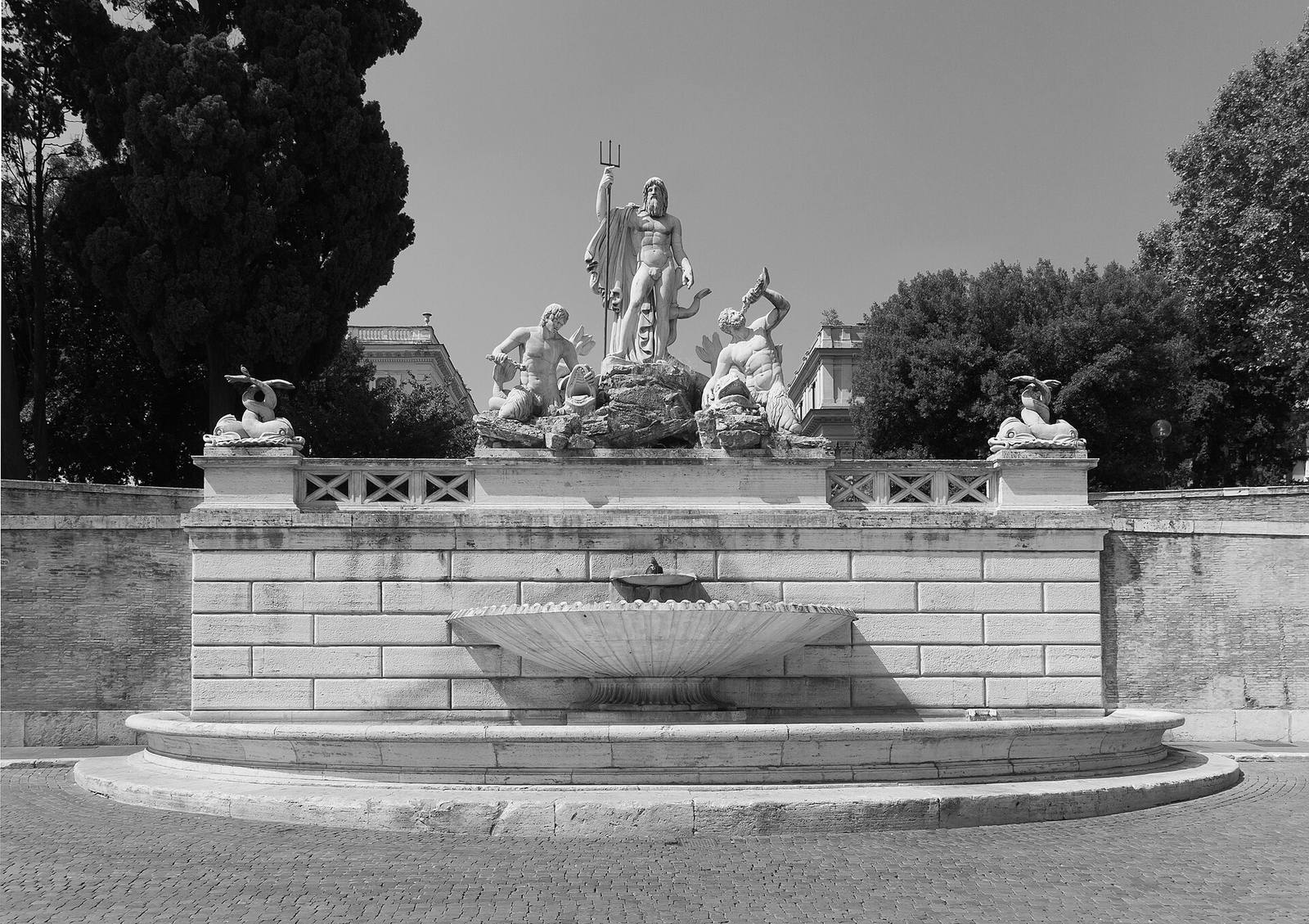The Fountain of Neptune in Piazza del Popolo, Rome